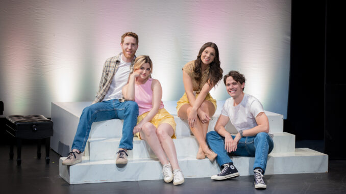 five years Luis_Luque_Luque_Photography-6459 BOTH CASTS - (L-R) Byran Mittelstadt (Jamie); Margaret Berkowitz (Cathy); Jackie Bonsignore (Cathy); Jayde Mitchell (Jamie) (1)